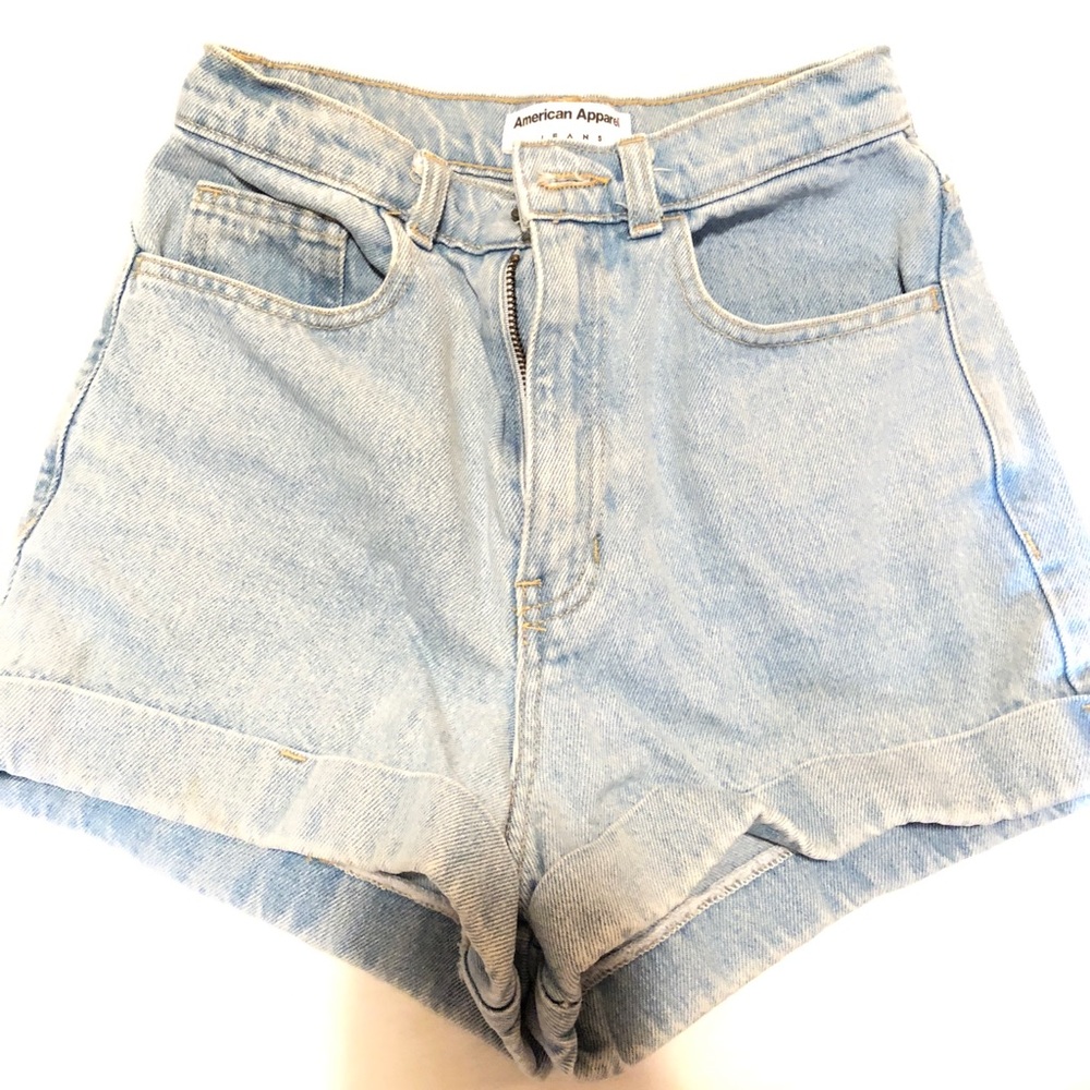 American Apparel Denim super high waist short